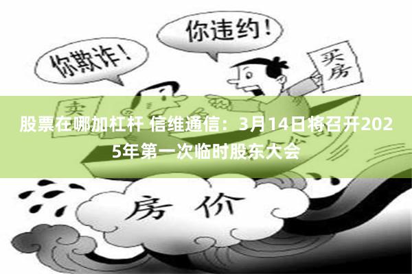 股票在哪加杠杆 信维通信：3月14日将召开2025年第一次临时股东大会