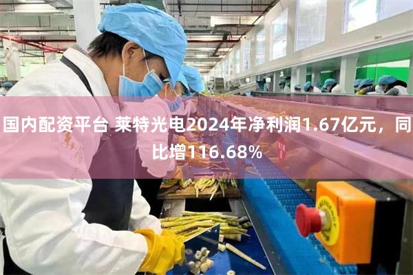 国内配资平台 莱特光电2024年净利润1.67亿元，同比增116.68%