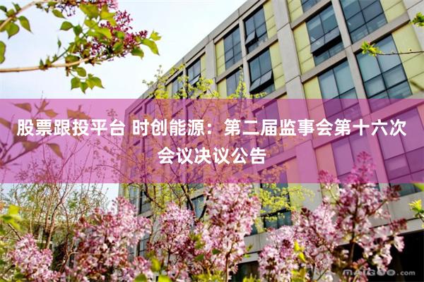 股票跟投平台 时创能源：第二届监事会第十六次会议决议公告