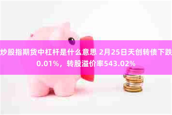 炒股指期货中杠杆是什么意思 2月25日天创转债下跌0.01%，转股溢价率543.02%