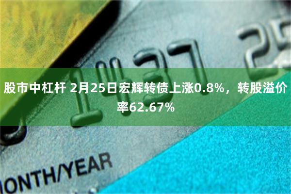 股市中杠杆 2月25日宏辉转债上涨0.8%，转股溢价率62.67%