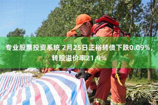 专业股票投资系统 2月25日正裕转债下跌0.09%，转股溢价率21.9%