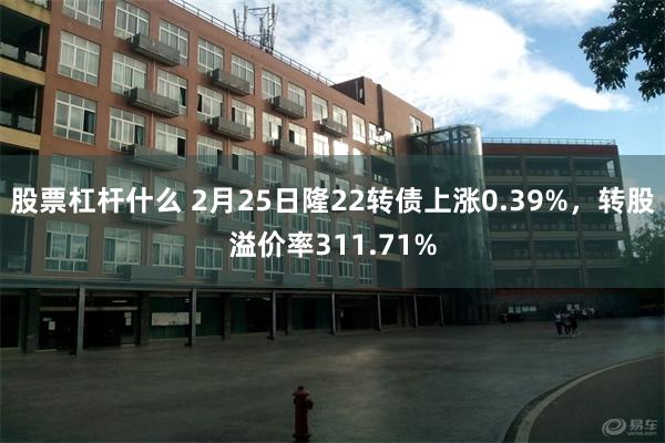 股票杠杆什么 2月25日隆22转债上涨0.39%，转股溢价率311.71%