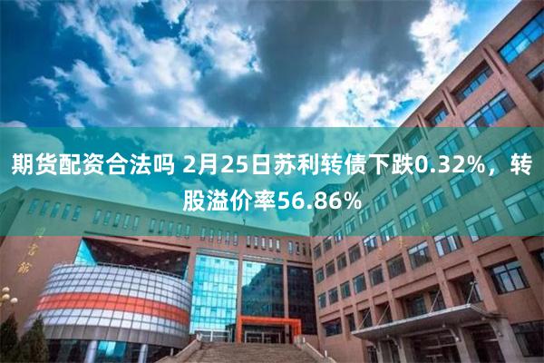 期货配资合法吗 2月25日苏利转债下跌0.32%，转股溢价率56.86%