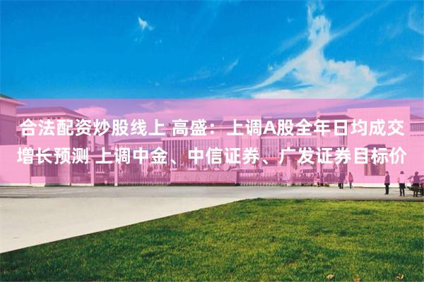 合法配资炒股线上 高盛：上调A股全年日均成交增长预测 上调中金、中信证券、广发证券目标价