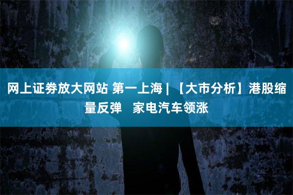网上证劵放大网站 第一上海 | 【大市分析】港股缩量反弹   家电汽车领涨