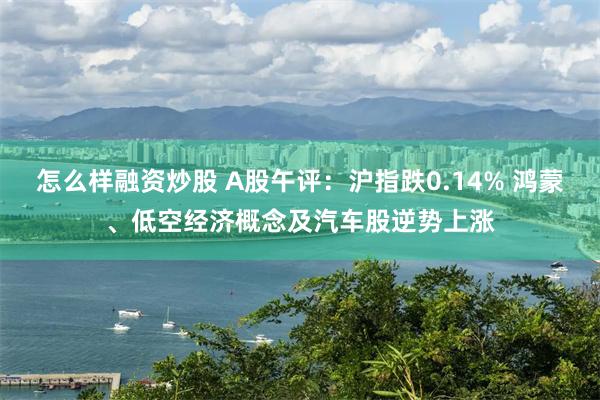 怎么样融资炒股 A股午评：沪指跌0.14% 鸿蒙、低空经济概念及汽车股逆势上涨