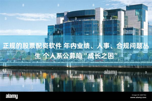 正规的股票配资软件 年内业绩、人事、合规问题丛生 个人系公募陷“成长之困”