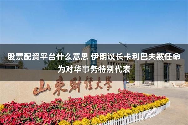 股票配资平台什么意思 伊朗议长卡利巴夫被任命为对华事务特别代表