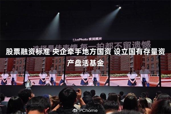 股票融资标准 央企牵手地方国资 设立国有存量资产盘活基金