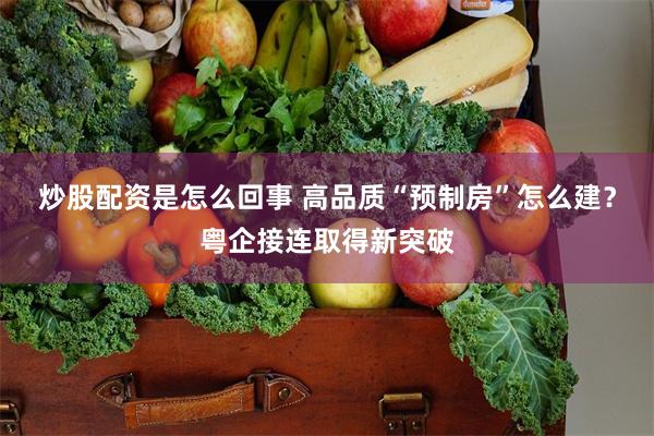 炒股配资是怎么回事 高品质“预制房”怎么建？粤企接连取得新突破
