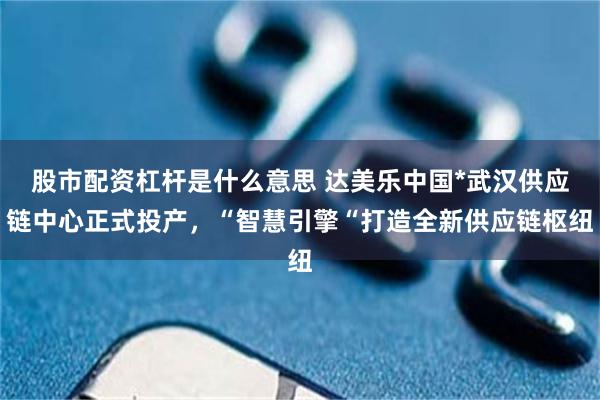 股市配资杠杆是什么意思 达美乐中国*武汉供应链中心正式投产，“智慧引擎“打造全新供应链枢纽