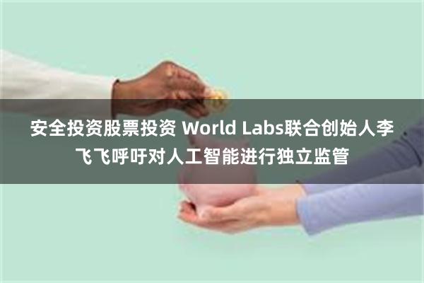 安全投资股票投资 World Labs联合创始人李飞飞呼吁对人工智能进行独立监管