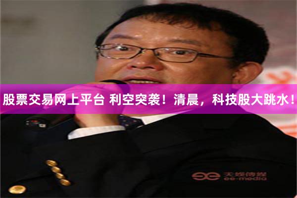 股票交易网上平台 利空突袭!清晨,科技股大跳水!